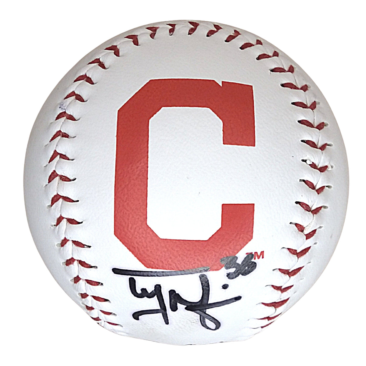 Tyler Naquin Signed Rawlings Cleveland Autographed Baseball Beckett BAS