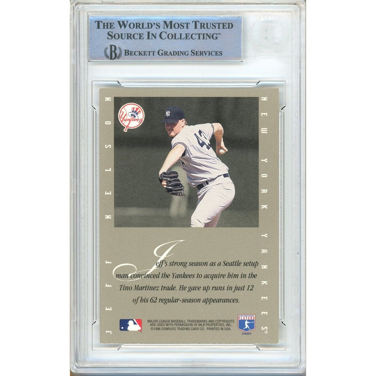 Jeff Nelson Leaf Signature Extended Autographs Signed Trading Card Beckett BAS