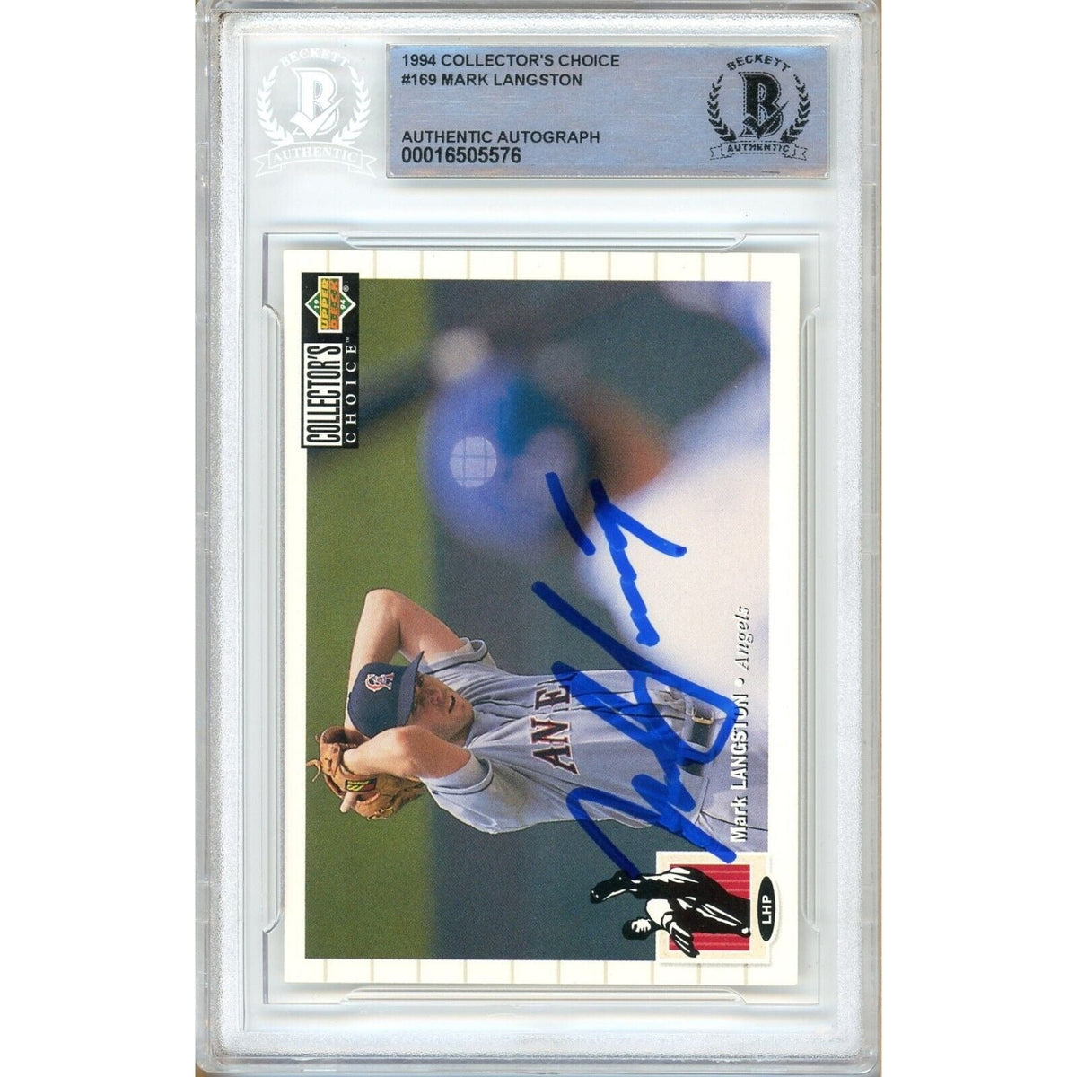 Mark Langston Signed Trading Card Beckett BAS