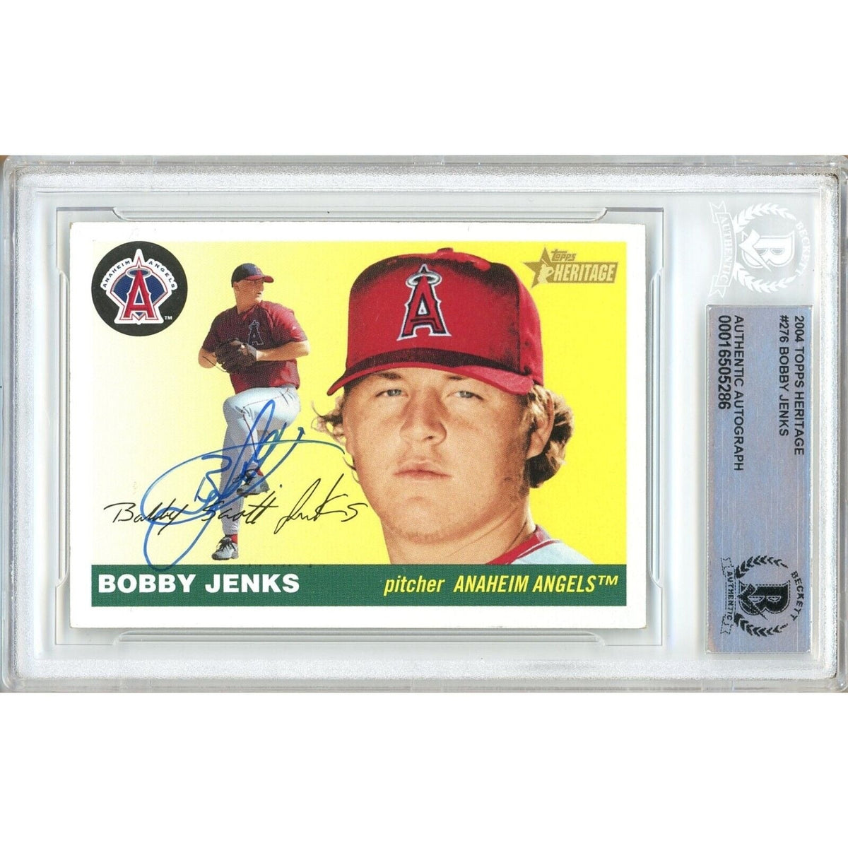 Bobby Jenks Autographed Trading Card Beckett BAS