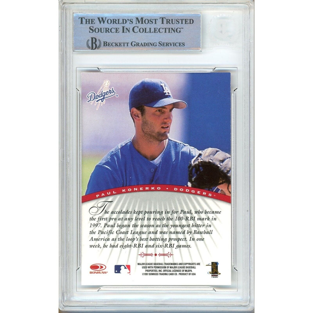 Paul Konerko Signed Trading Card Beckett BAS