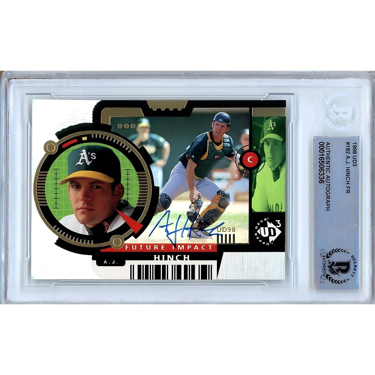 Aj Hinch Oakland Athletics Autographed Trading Card Beckett BAS