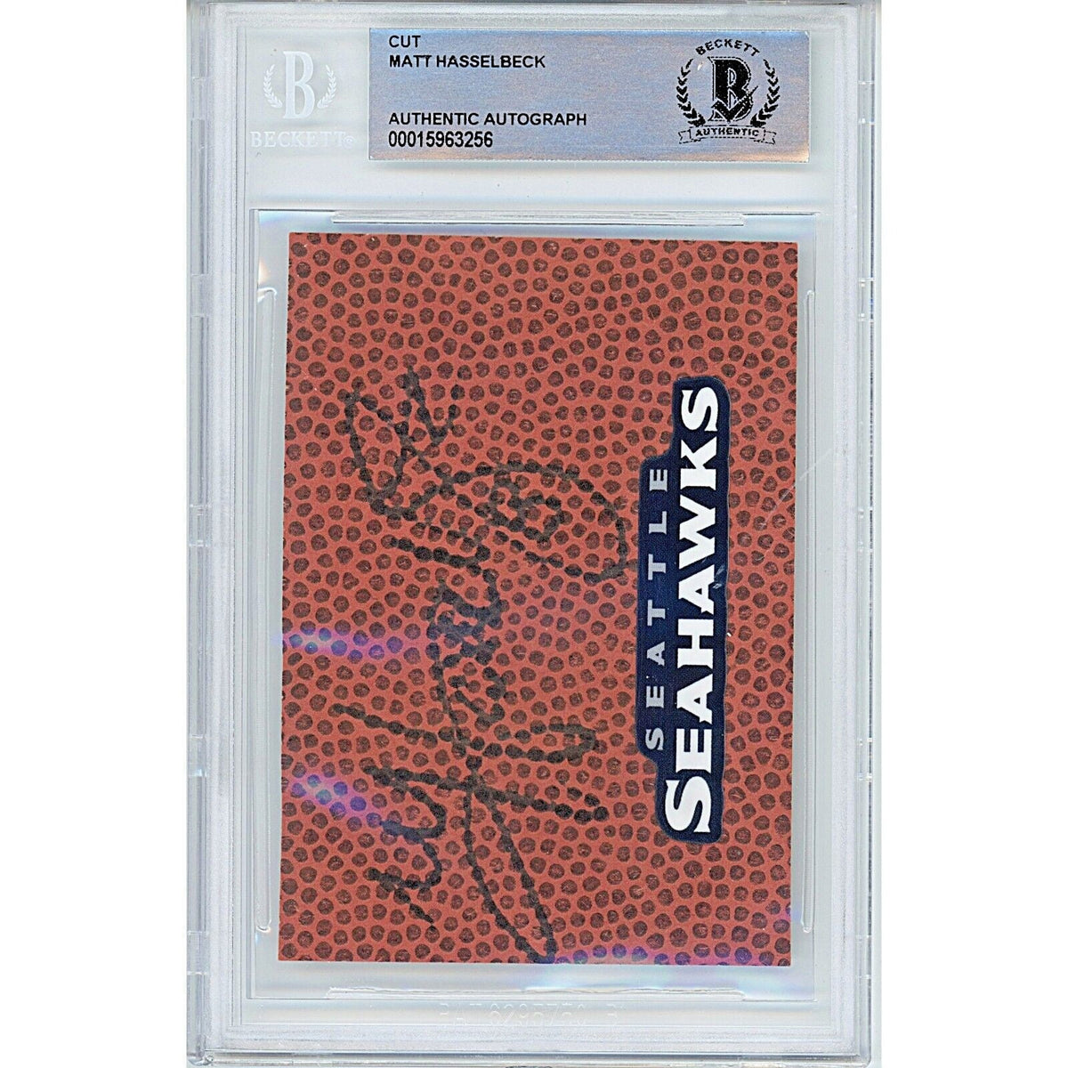 Matt Hasselbeck Seattle Seahawks Signed Cut Signature Beckett BAS