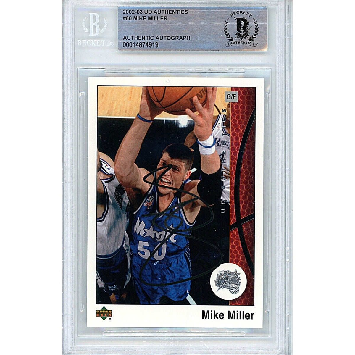Mike Miller Orlando Magic Signed Autographed Trading Card Beckett BAS