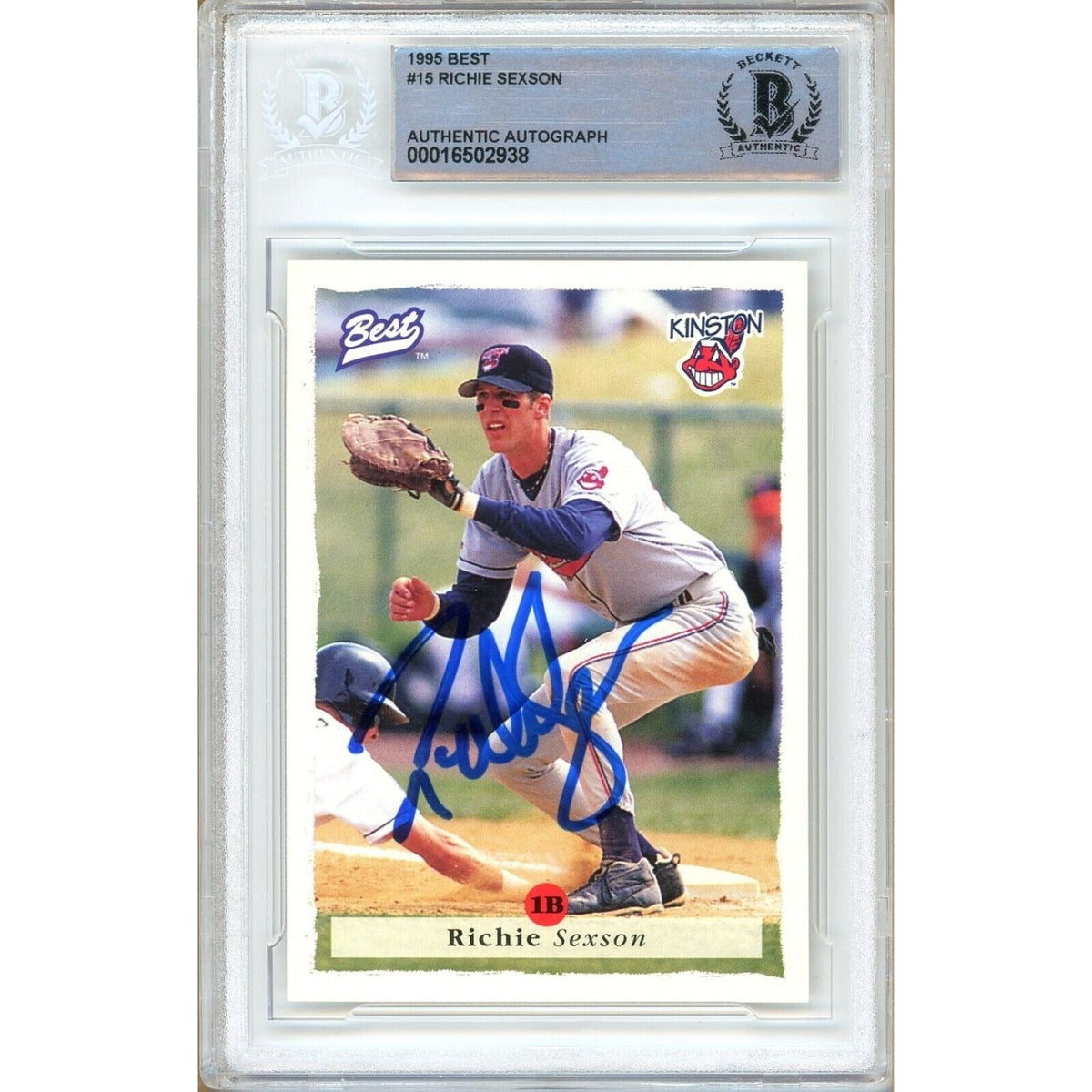 Richie Sexson Cleveland Indians Signed Autographed Trading Card Beckett BAS