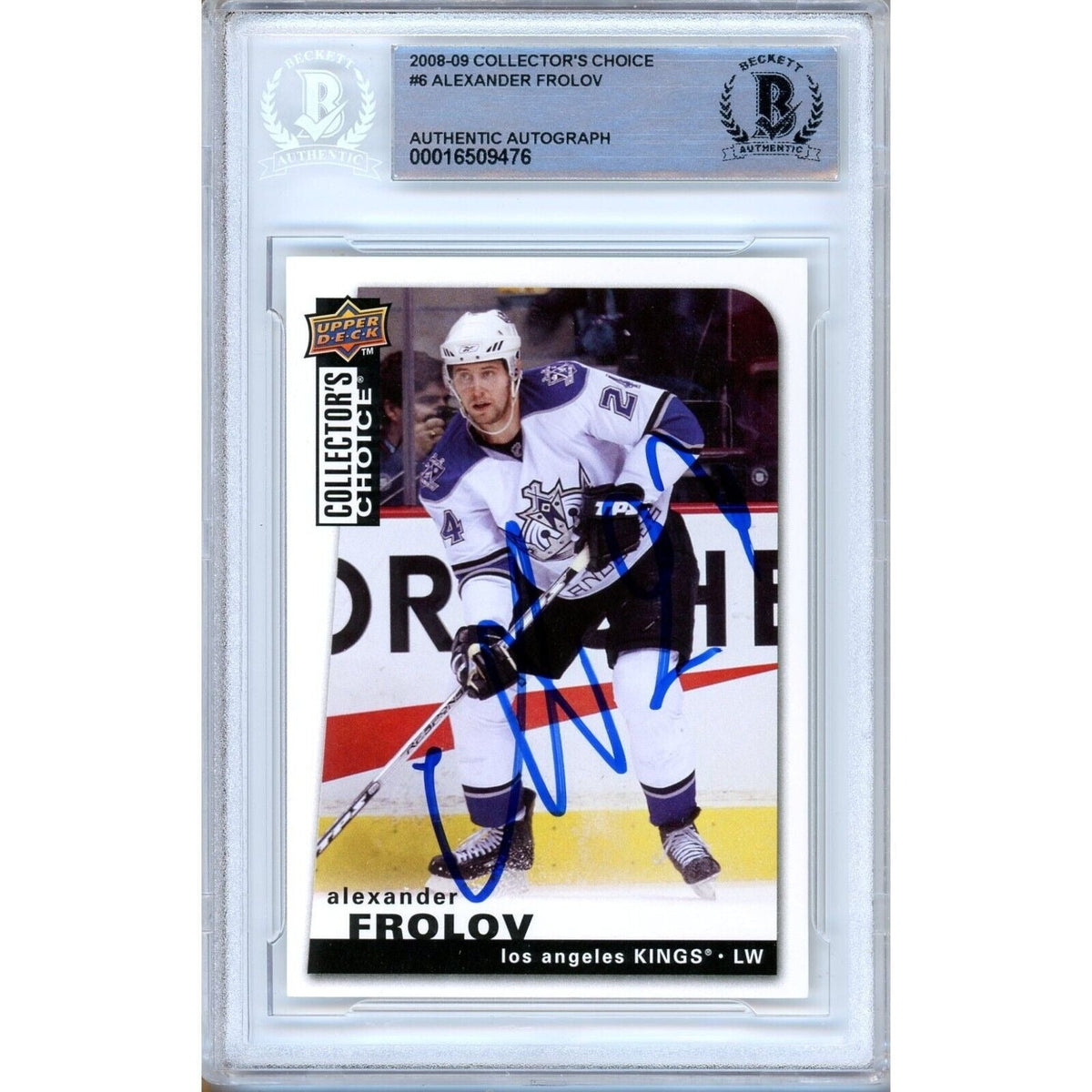 Alexander Frolov Collectors Choice Autographed Trading Card Beckett BAS