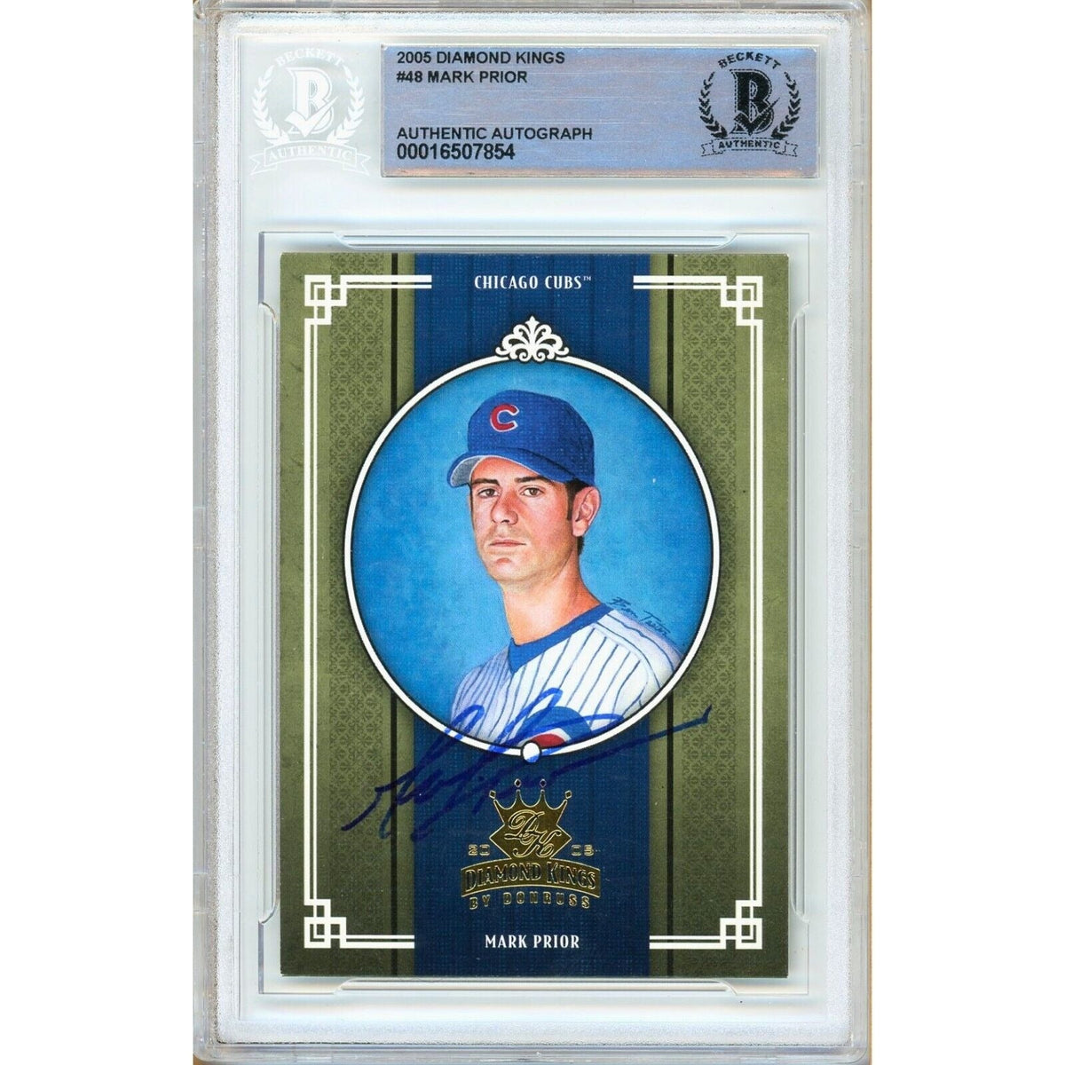 Mark Prior Chicago Cubs Signed Autographed Trading Card Beckett BAS