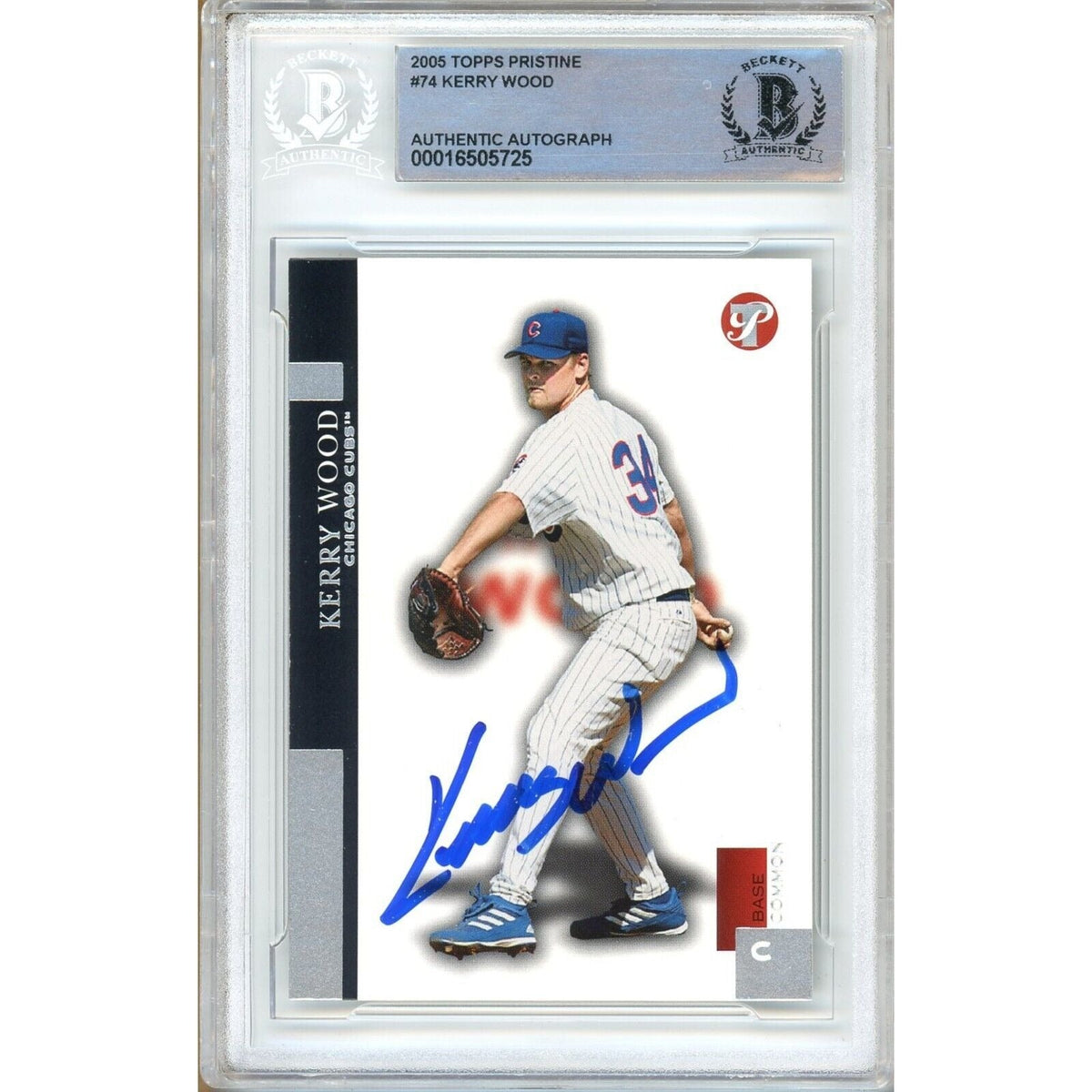 Kerry Wood Topps Prestine Autographed Trading Card Beckett BAS