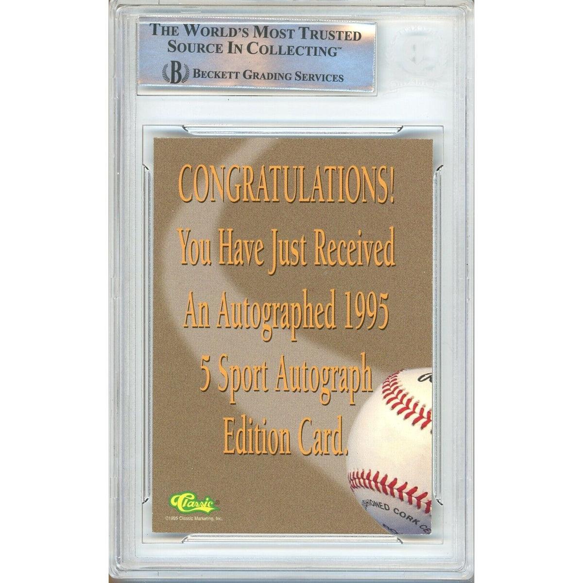 Vladimir Guerrero Montreal Expos Signed Trading Card Beckett BAS