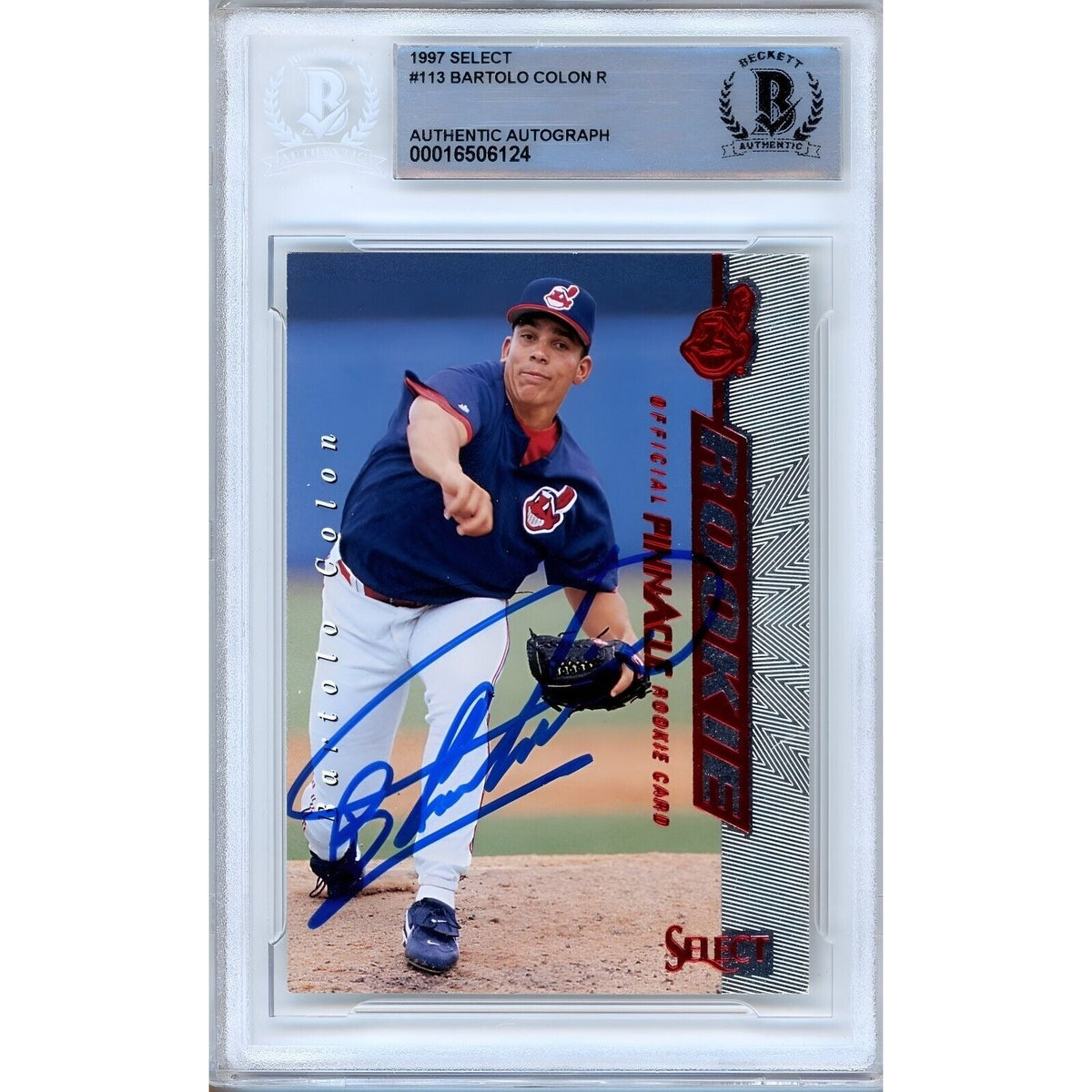 Bartolo Colon Pinnacle Select Autographed Trading Card Beckett BAS