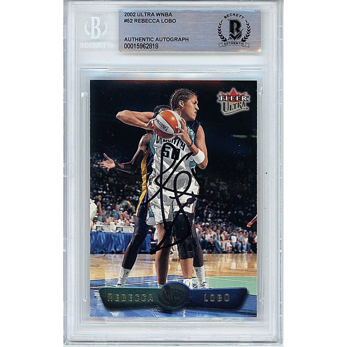 Rebecca Lobo New York Liberty Autographed Trading Card Beckett BAS