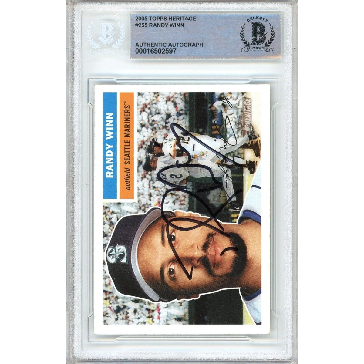 Randy Winn Seattle Mariners Signed Trading Card Beckett BAS