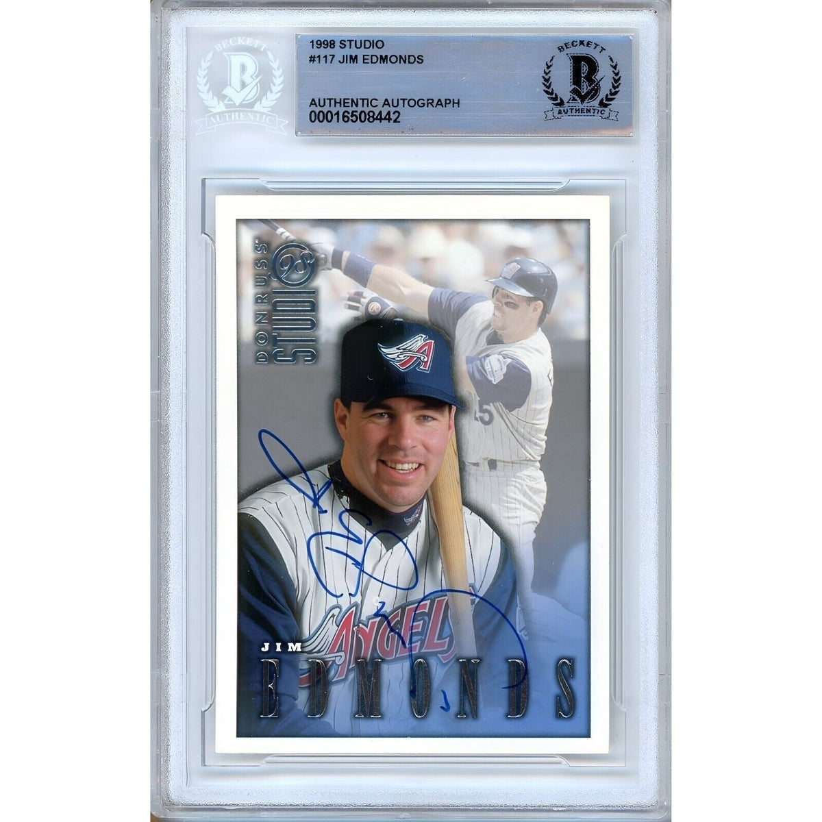 Jim Edmonds Autographed Trading Card Beckett BAS