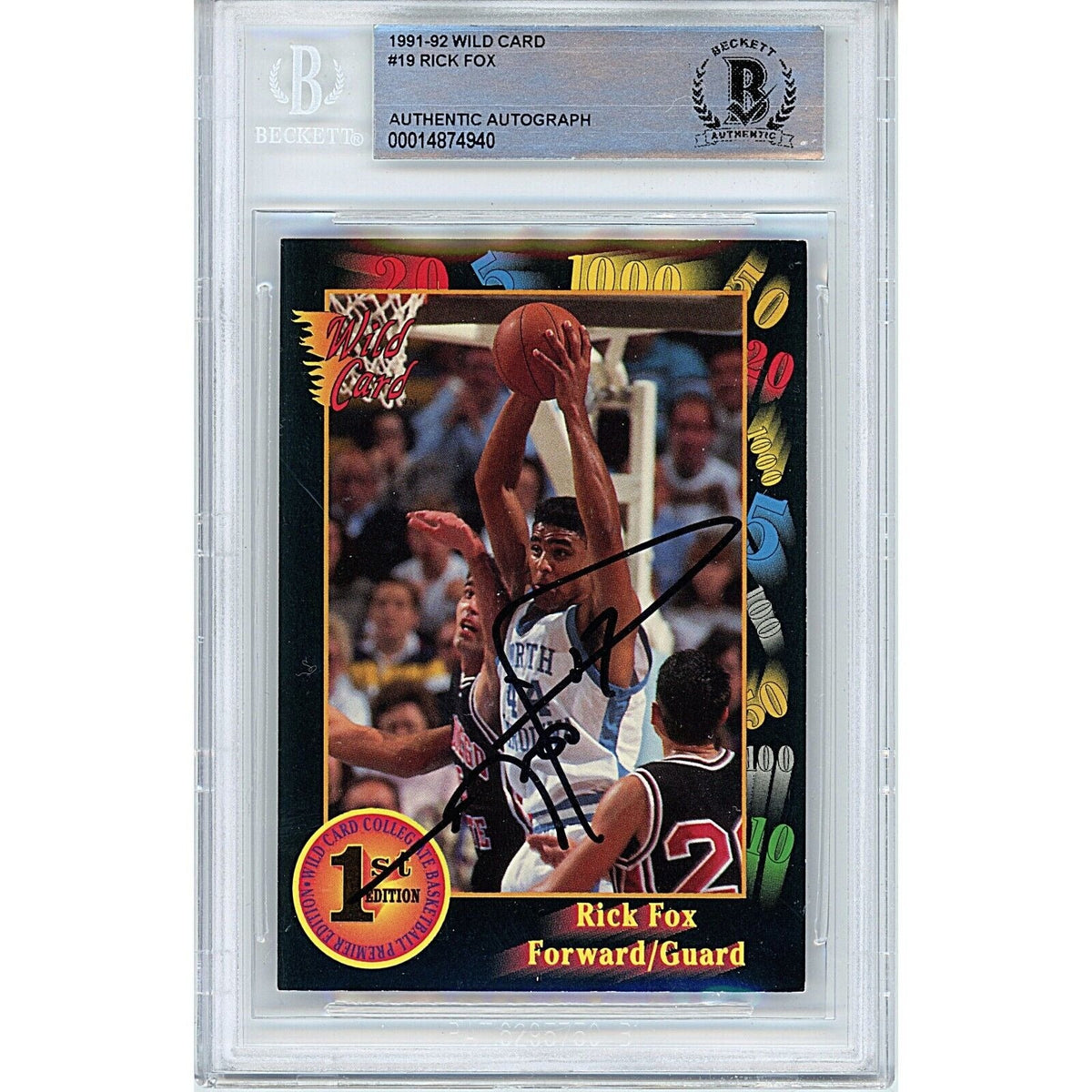 Rick Fox Autographed Trading Card Beckett BAS