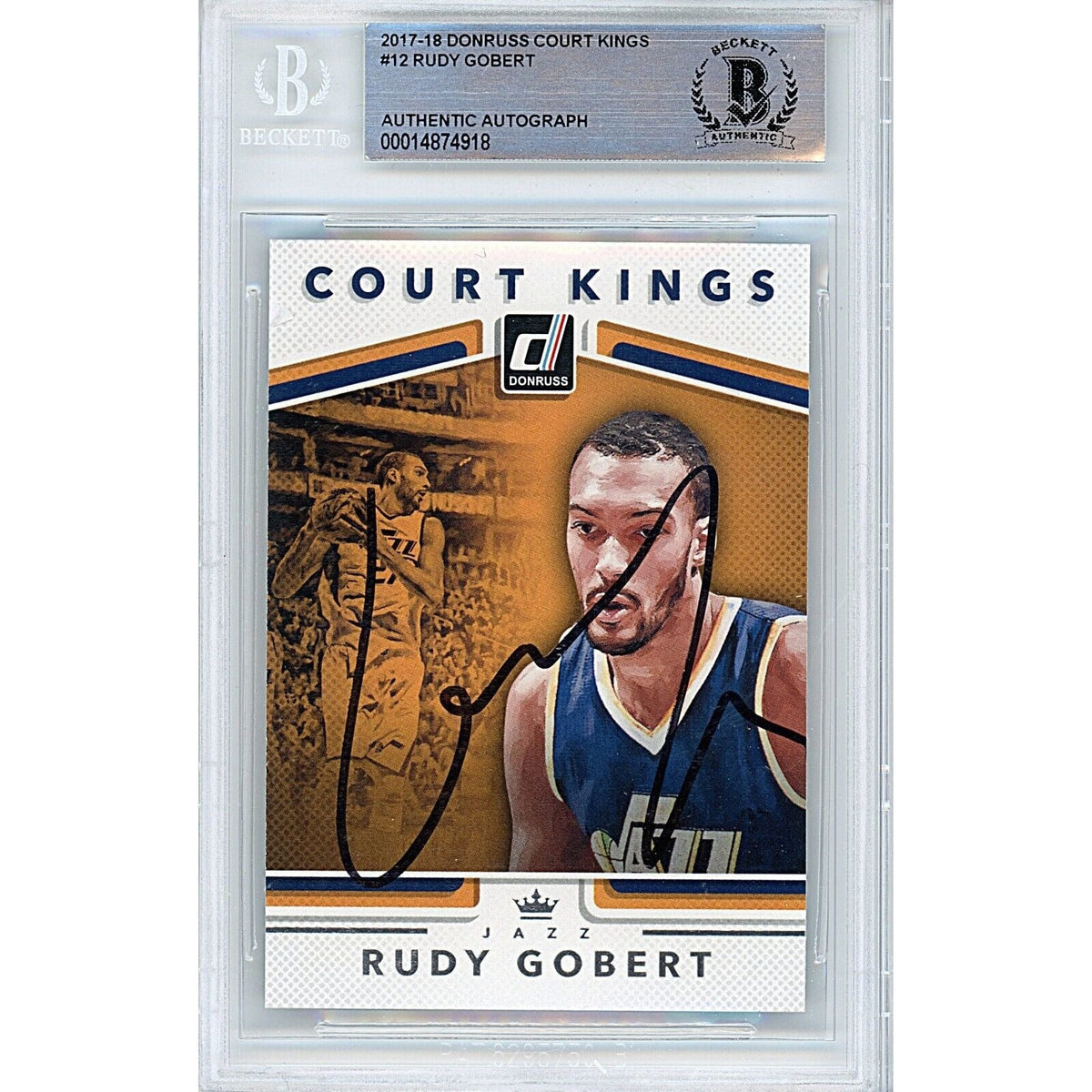 Rudy Gobert Utah Jazz Signed Autographed Trading Card Beckett BAS