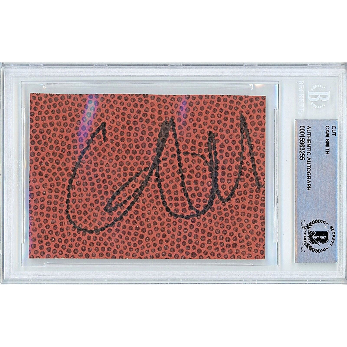Cam Smith South Carolina Gamecocks Autographed Cut Signature Beckett BAS
