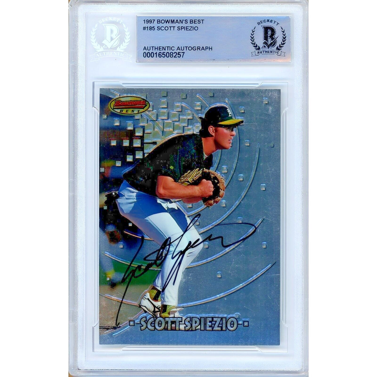 Scott Spiezio Oakland Athletics Signed Autographed Trading Card Beckett BAS