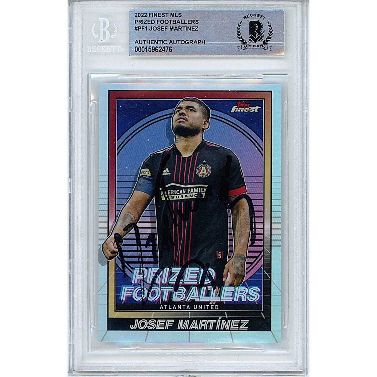 Josef Martinez Topps Finest Autographed Trading Card Beckett BGS