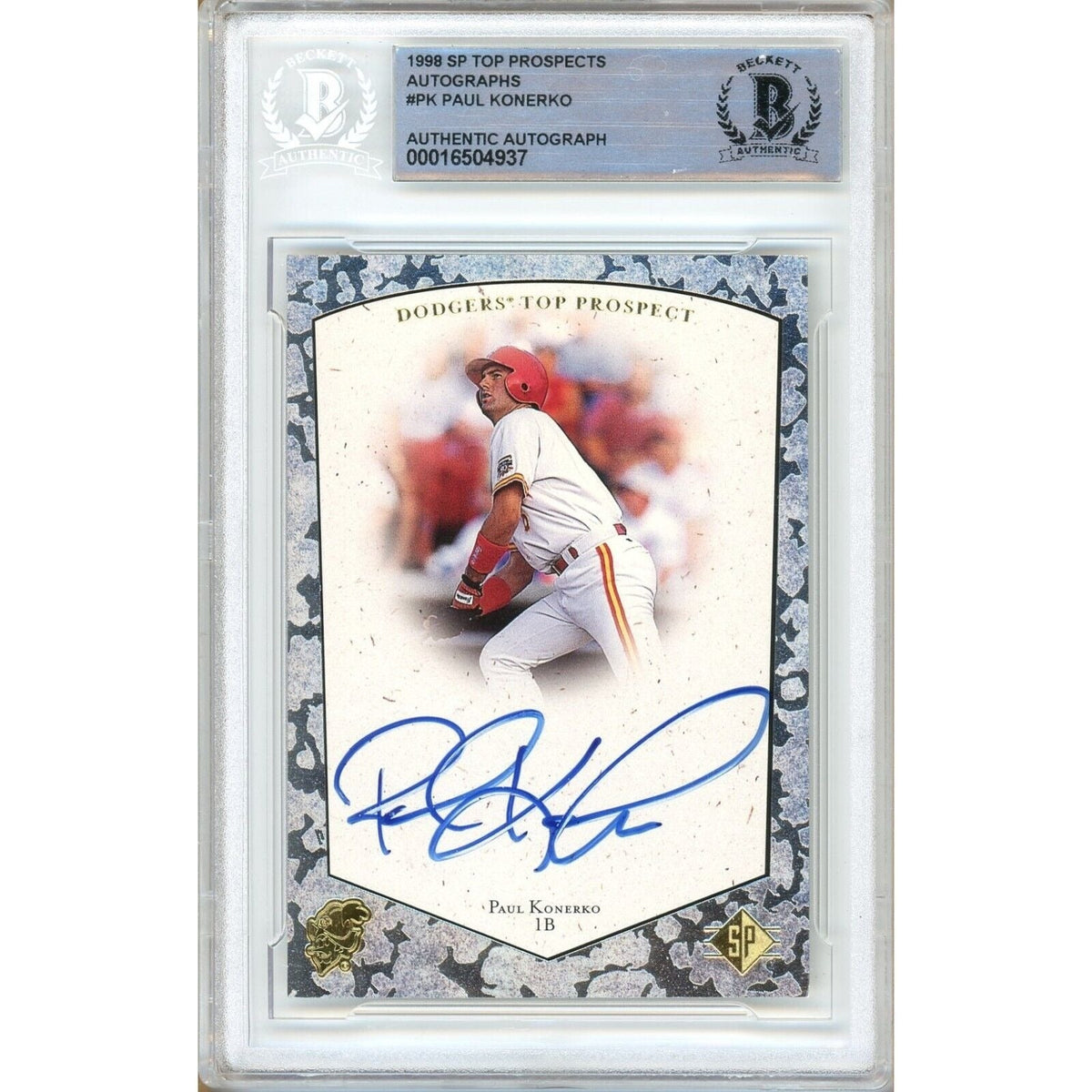 Paul Konerko Autographed Trading Card Beckett BAS