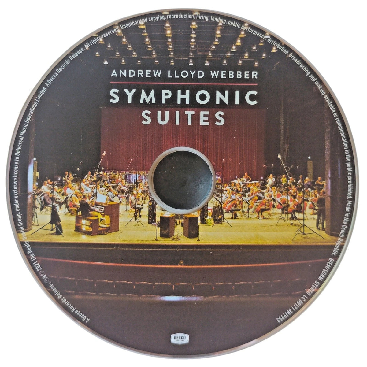 Andrew Lloyd Webber Signed Symphonic Auto Cd Beckett BAS