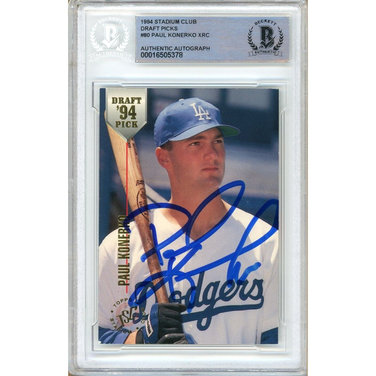 Paul Konerko Autographed Trading Card Beckett BAS