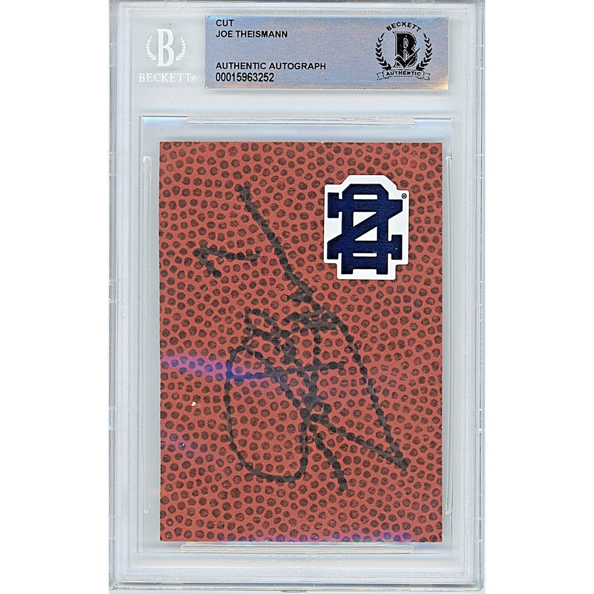 Joe Theismann Autographed Trading Card Signed Beckett BAS