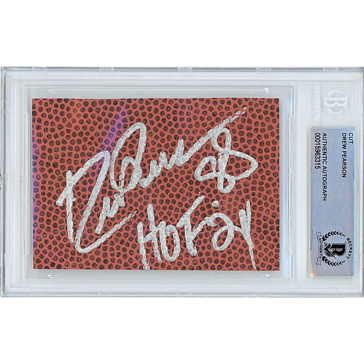 Drew Pearson Dallas Cowboys Autographed Cut Signature Beckett BAS