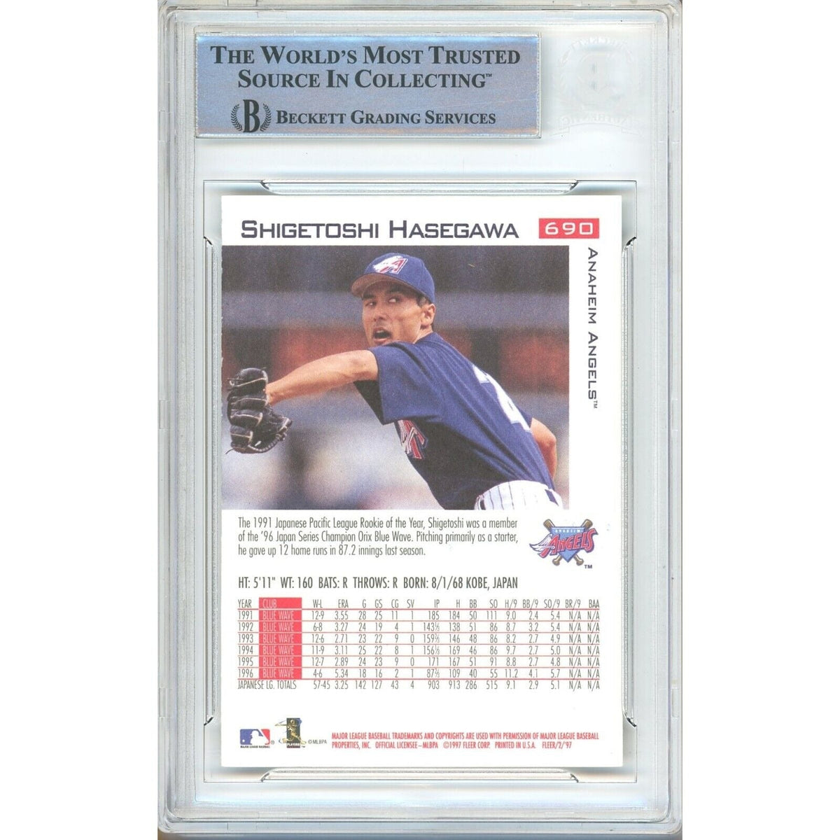 Shigetoshi Hasegawa Signed Trading Card Beckett BAS