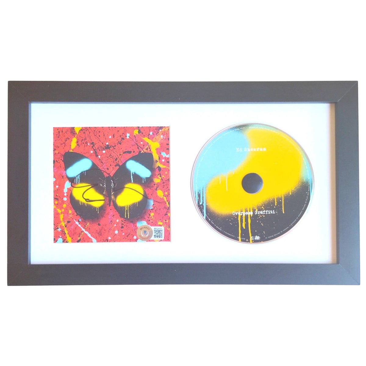 Ed Sheeran Autographed Overpass Graffiti Photo Beckett BAS