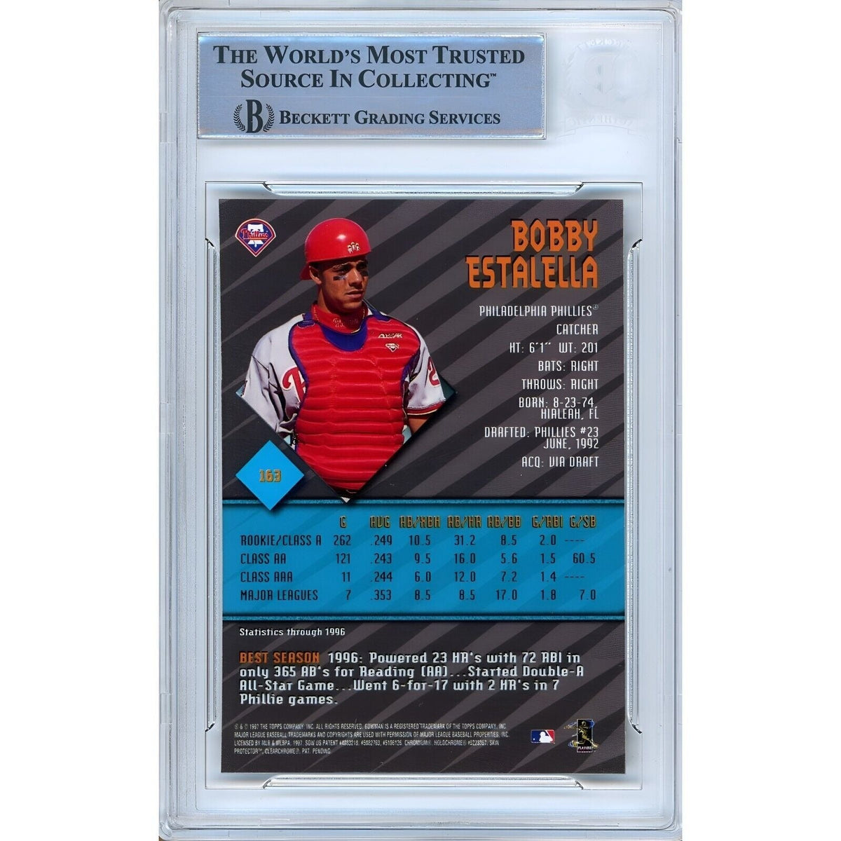 Bobby Estalella Bowman Best Signed Trading Card Beckett BAS