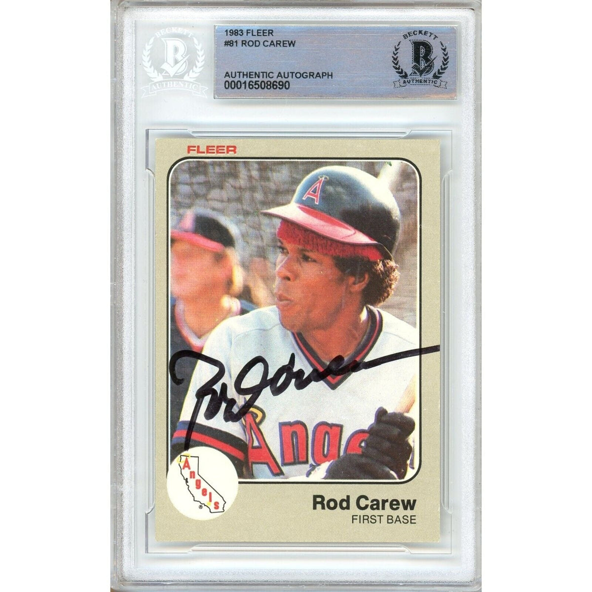 Rod Carew California Angels Signed Autographed Trading Card Beckett BAS