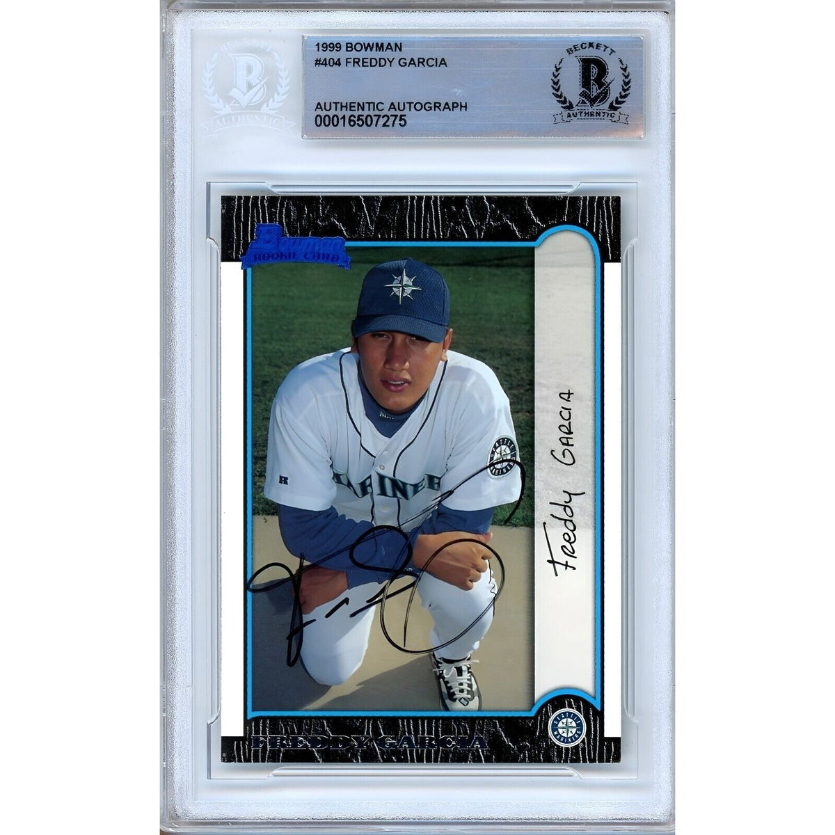 Freddy Garcia Seattle Mariners Autographed Trading Card Beckett BGS