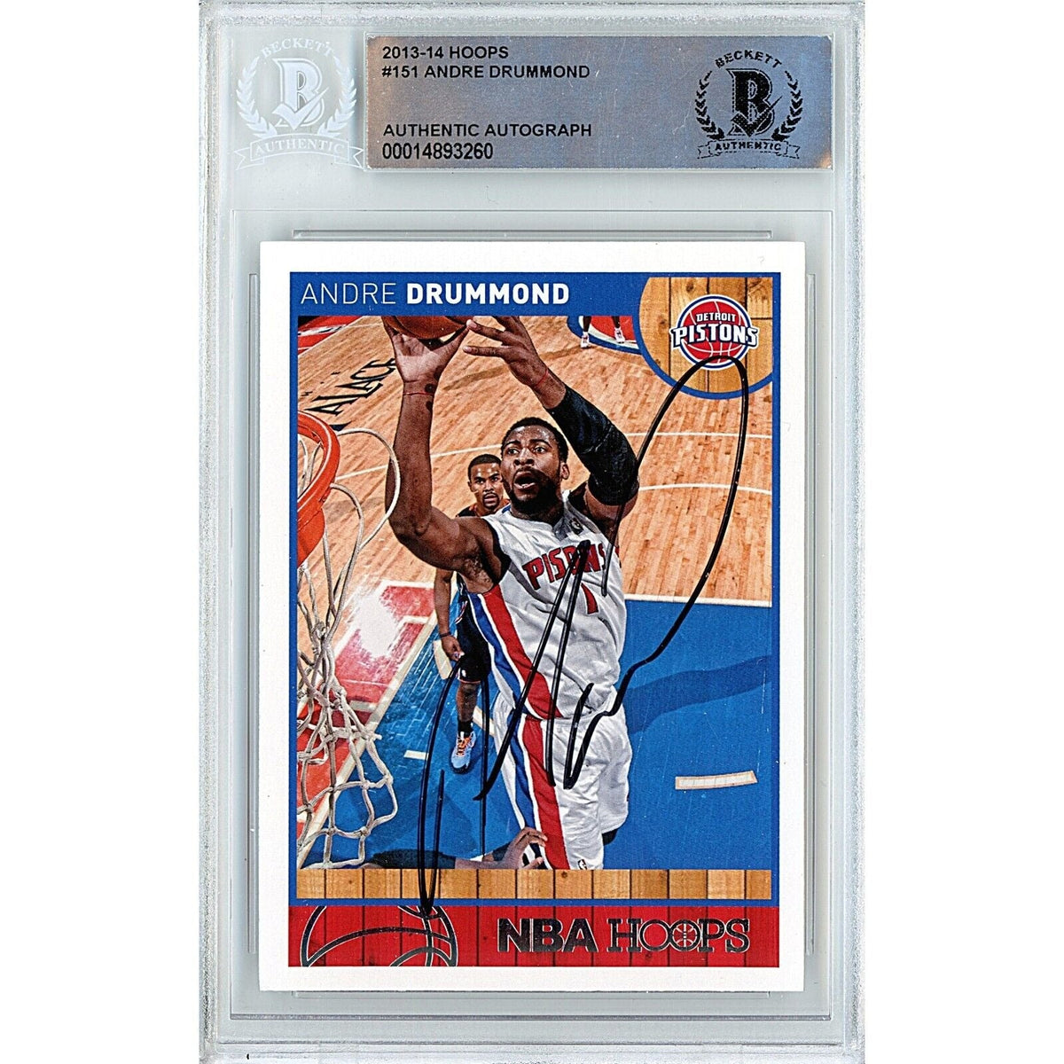 Andre Drummond Detroit Pistons Autographed Trading Card Beckett BAS