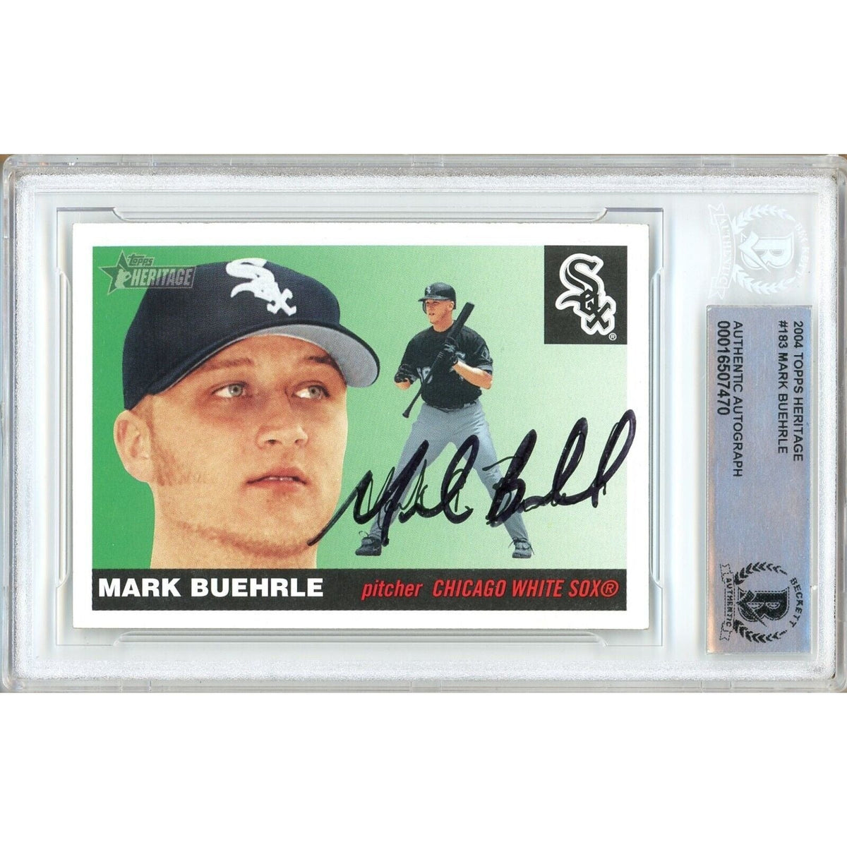 Mark Buehrle White Sox Signed Autographed Trading Card Beckett BAS