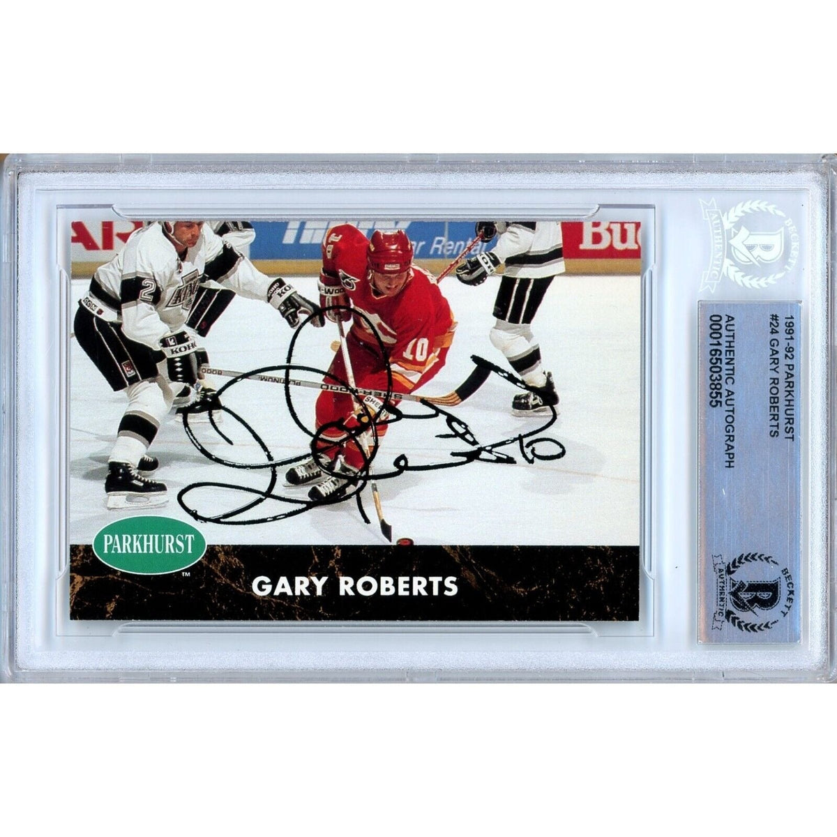 Gary Roberts Calgary Flames Autographed Trading Card Beckett BAS