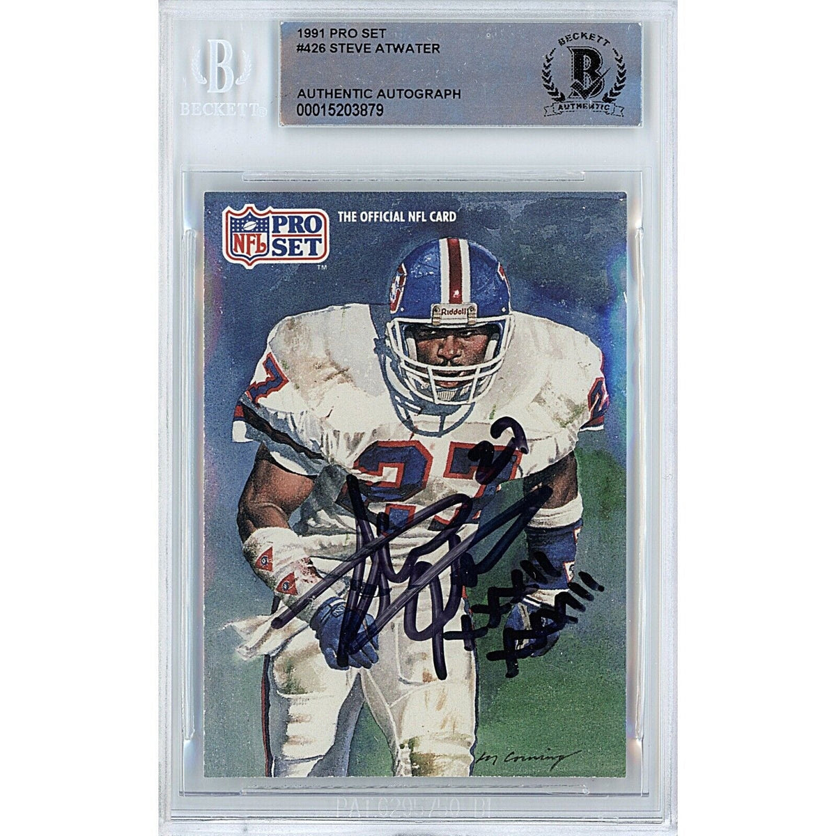 Steve Atwater Denver Broncos Signed Autographed Trading Card Beckett BAS