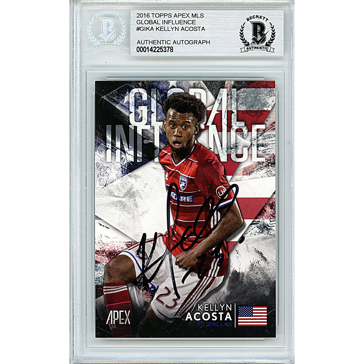 Kellyn Acosta Topps Apex Autographed Trading Card Beckett BGS