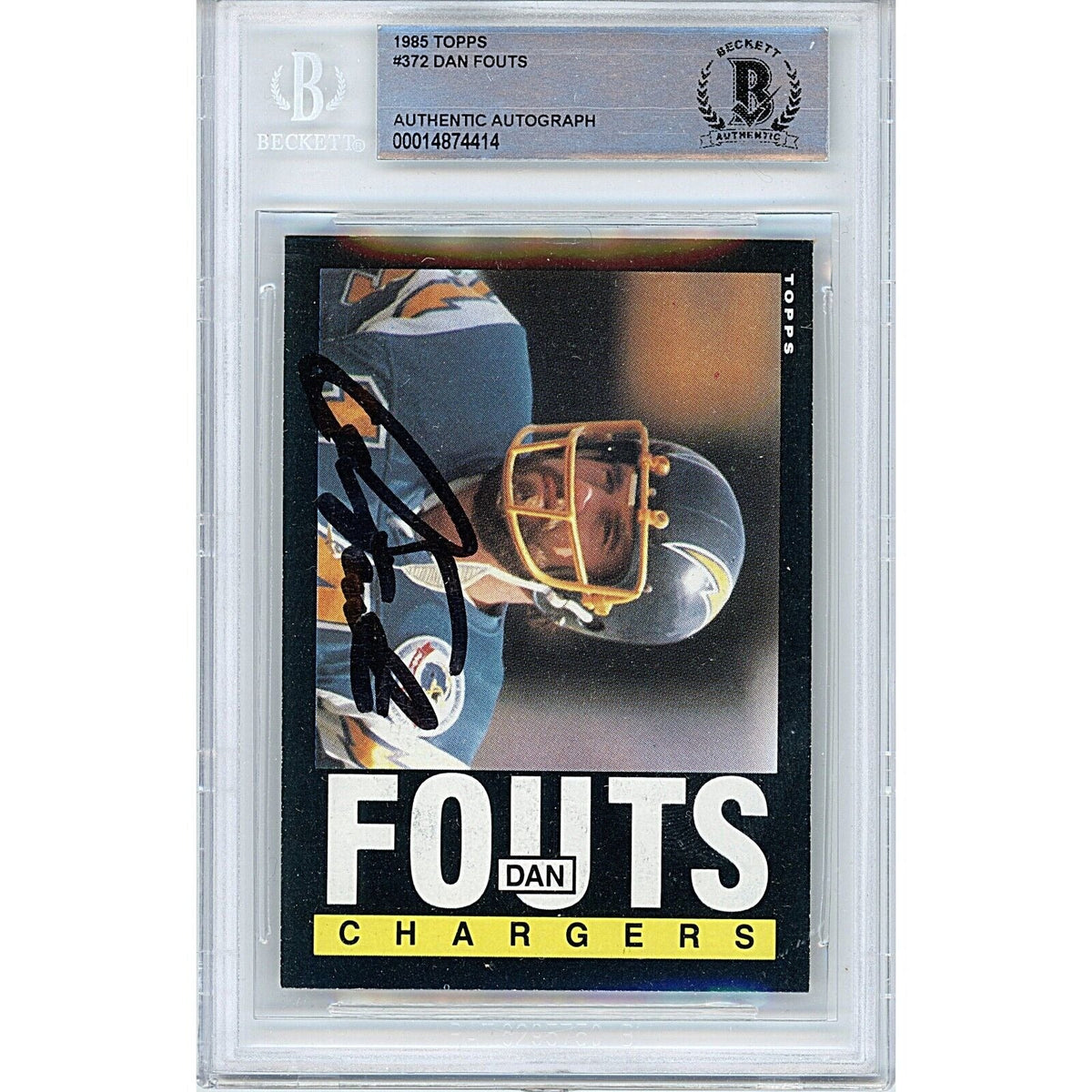 Dan Fouts San Diego Chargers Signed Trading Card Beckett BAS