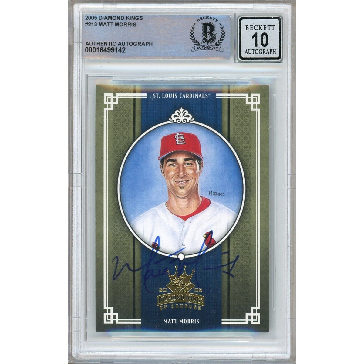 Matt Morris St Louis Cardinals Autographed Trading Card Beckett BGS