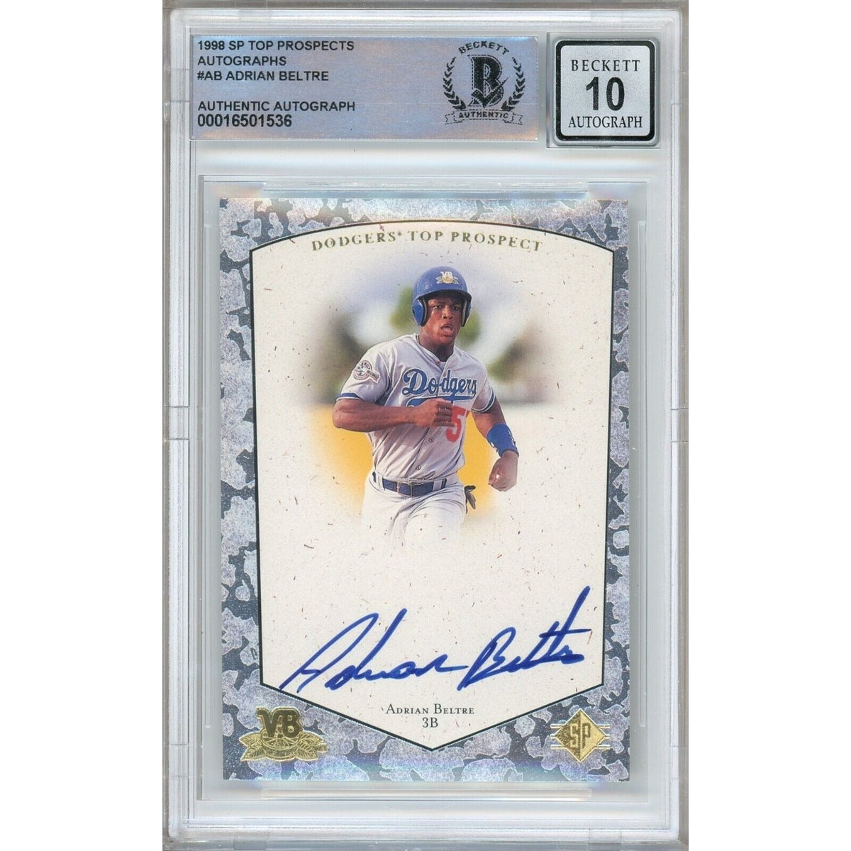 Adrian Beltre Top Prospects Autographs Autographed Trading Card Beckett BGS