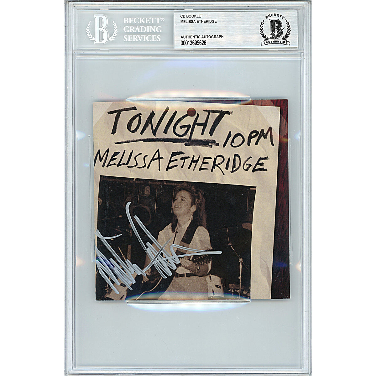 Melissa Etheridge Signed One Way Autographed Photo Beckett BAS