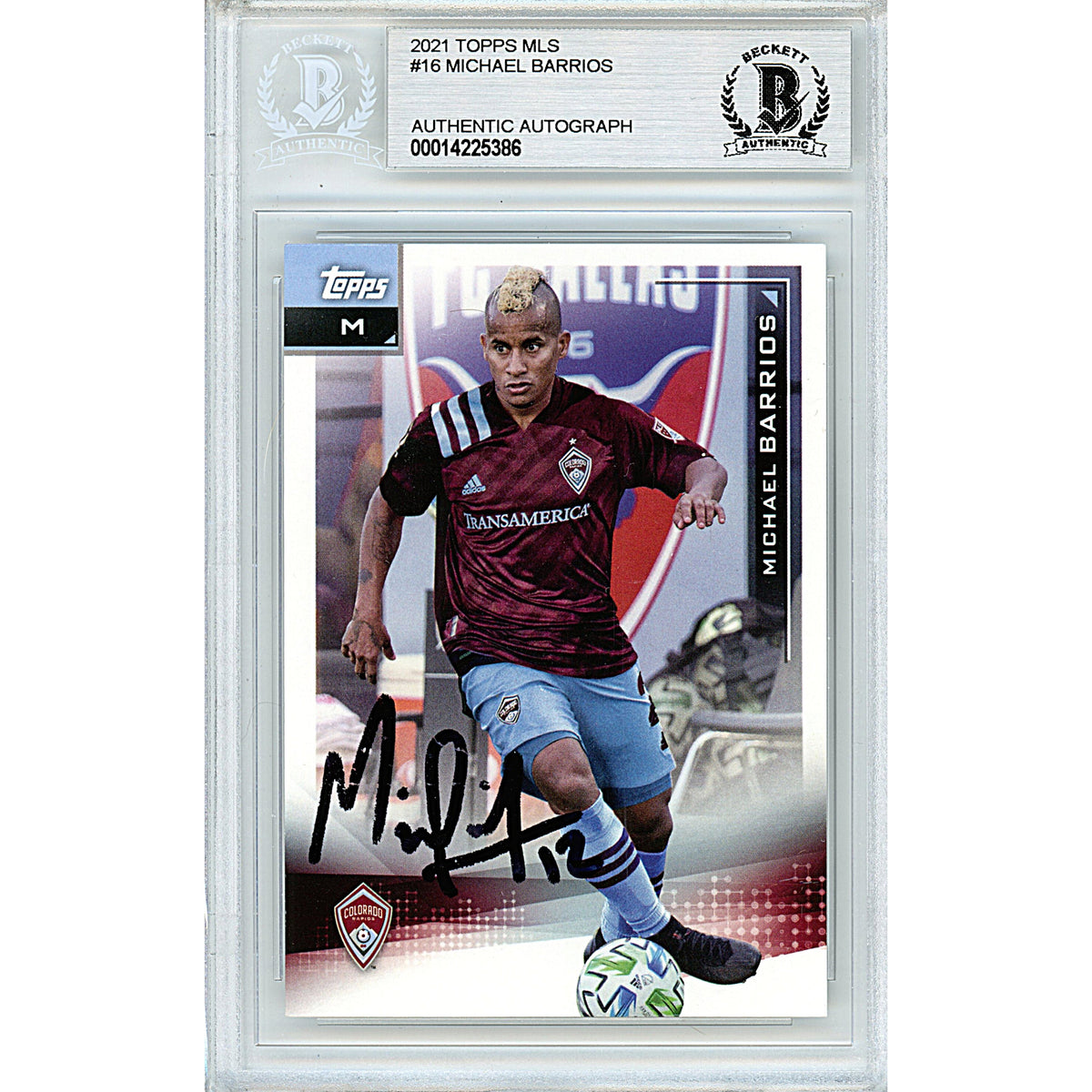 Michael Barrios Signed Colorado Rapids Autographed Trading Card Beckett BGS