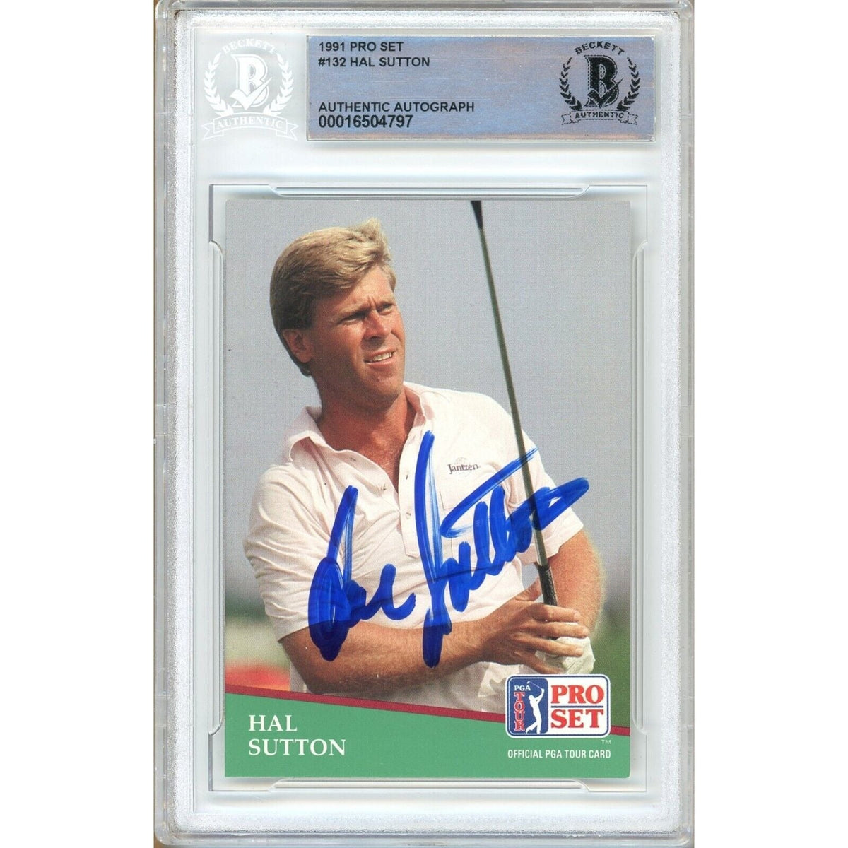 Hal Sutton Pro Set Autographed Trading Card Beckett BAS