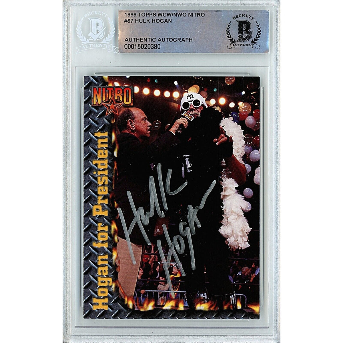 Hollywood Hulk Hogan Autographed Trading Card Beckett BAS