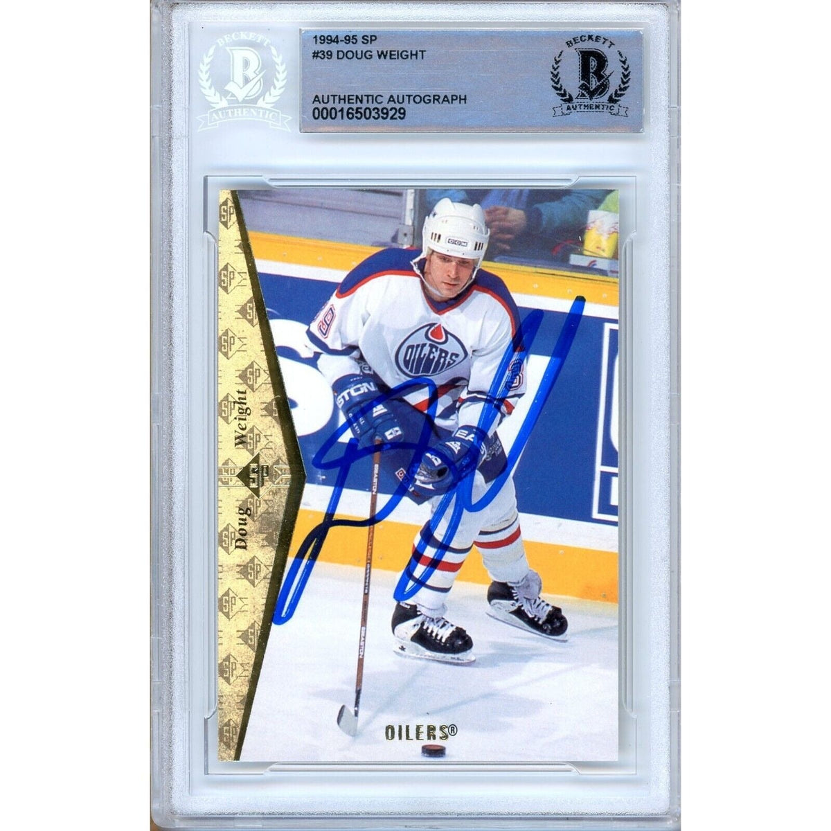 Doug Weight Upper Deck Autographed Trading Card Beckett BAS