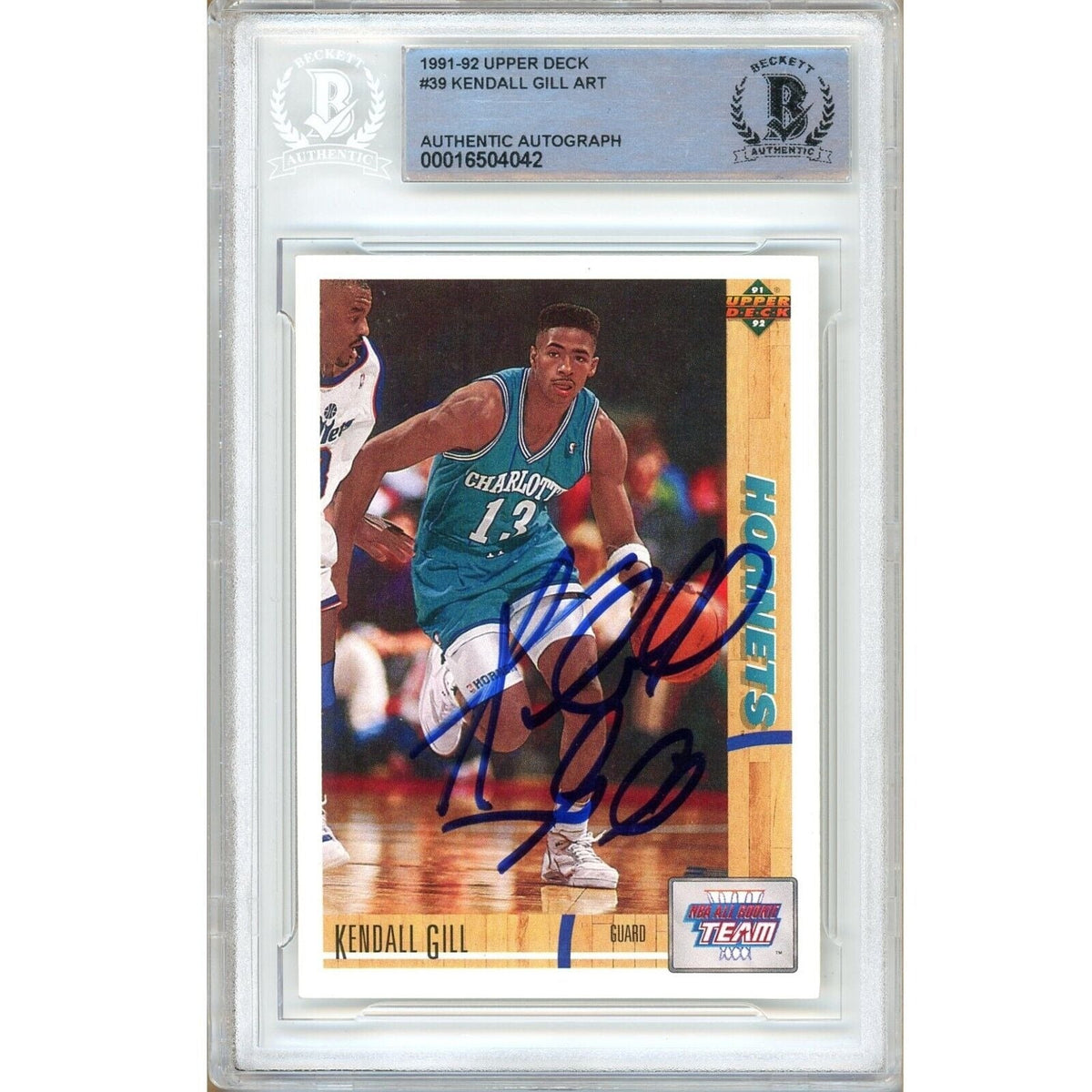 Kendall Gill Upper Deck Autographed Trading Card Beckett BAS