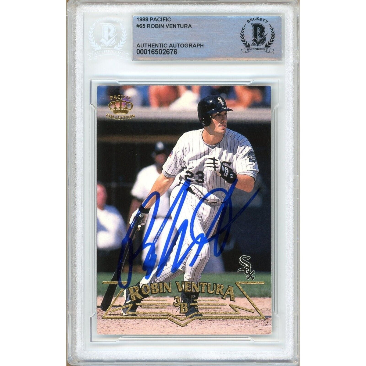 Robin Ventura Chicago White Sox Autographed Trading Card Beckett BAS