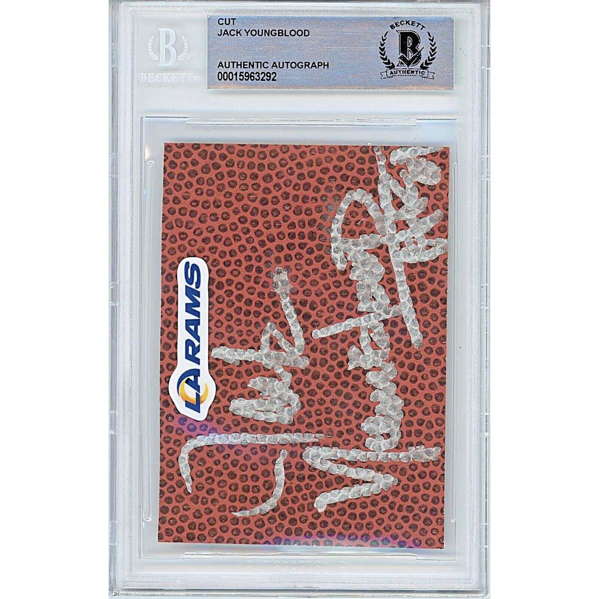 Jack Youngblood Autographed Football Signature Signed Cut Beckett BAS