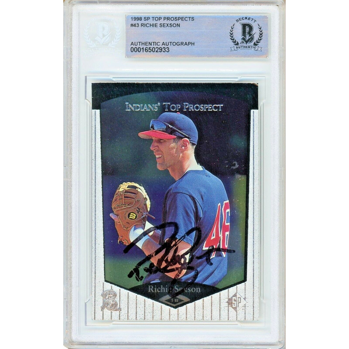 Richie Sexson Cleveland Indians Signed Autographed Trading Card Beckett BAS