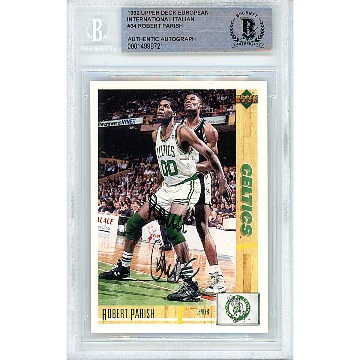 Robert Parish Signed Boston Celtics Autographed Trading Card Beckett BGS